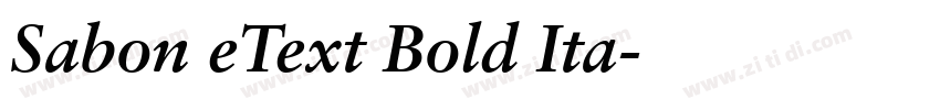 Sabon eText Bold Ita字体转换